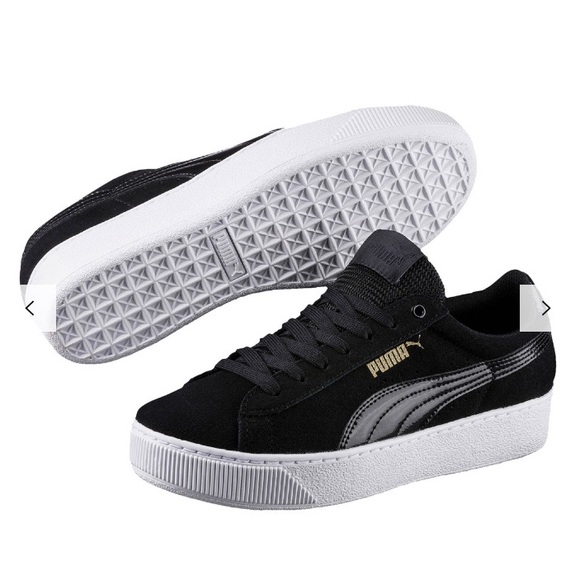 puma vikky platform women's leather shoes